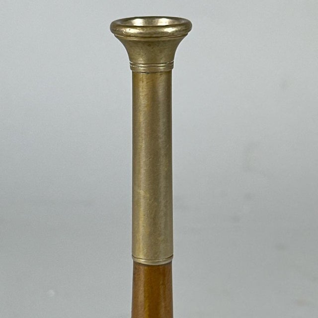 Victorian Antique English Victorian Brass and Copper Equestrian Fox Hunting Horn by Swaine & Adeney, London For Sale - Image 3 of 8