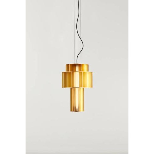 Babel T Pe Golden Suspended Lamp by Stephen Burks for Parachilna For Sale - Image 4 of 14