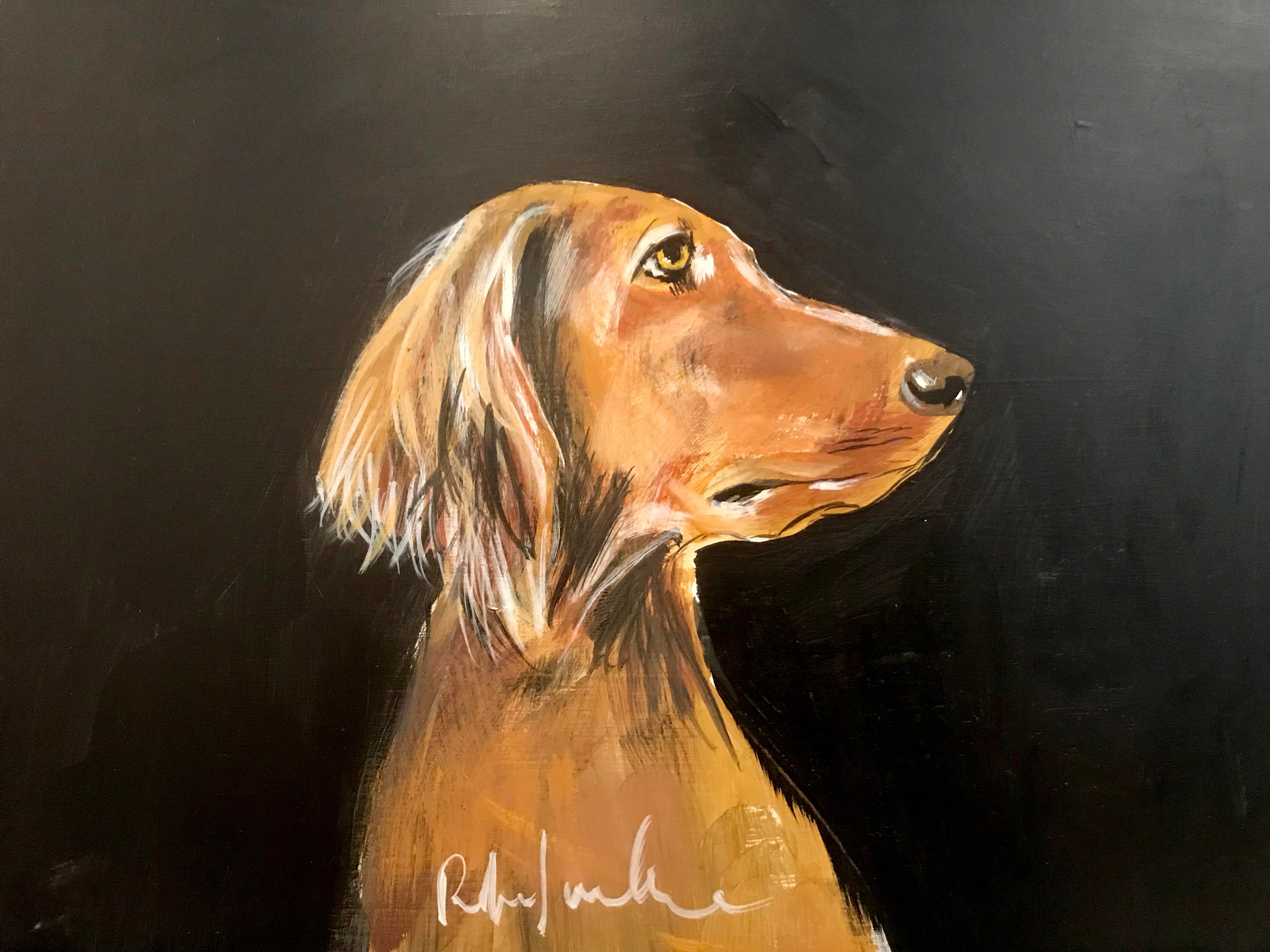 Toile Encadrée Chien Chasseur Setters – Art Mural Victorien Prêt à Accrocher