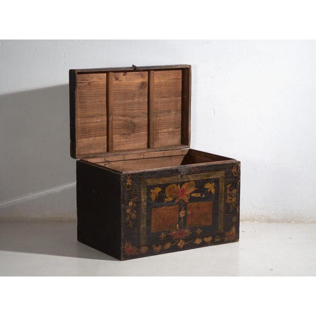 Chinese Dowry Trunk with Polychrome For Sale - Image 3 of 12