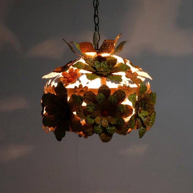 Mexican 1970s Mexican Handmade lamp made in cut steel For Sale - Image 3 of 4