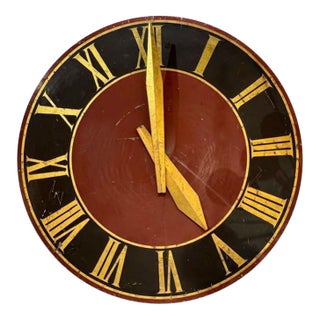 Mid 20th Century Large Scale French Metal Clock Face For Sale