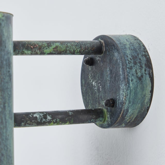 Örsjö Large Hans-Agne Jakobsson C 627 'Rulle' Darkly Patinated Outdoor Sconce For Sale - Image 4 of 9