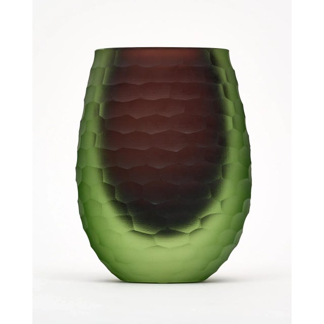 Murano Glass Two Toned Ferro “Battuto” Vase For Sale In Austin - Image 6 of 8