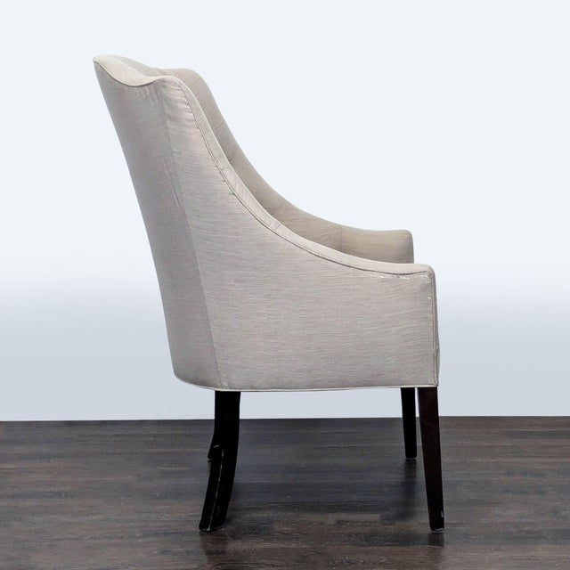 Cisco Brothers Cisco Bros Lounge Chair With Tufted Back and Dark Wood Legs For Sale - Image 4 of 8