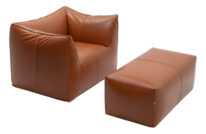 Set of Vintage Le Bambole Lounge Chair and Ottoman by Mario Bellini for B&B Italia, 2000s