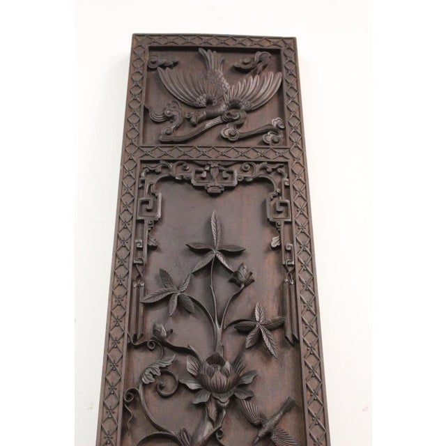 Asian Carved Wooden Columns, 1890s, Set of 2 For Sale - Image 12 of 17