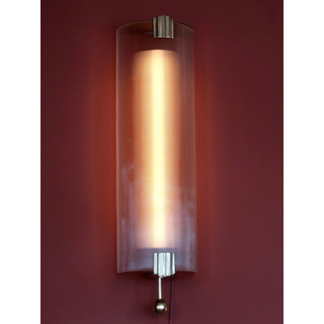 Large French Art Deco Brass Sconce, 1930s For Sale - Image 13 of 13