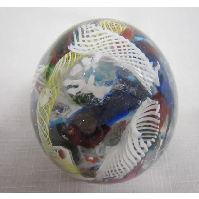 Mid-Century Modern Vintage Murano End of Day Glass Paper Weight For Sale - Image 3 of 8