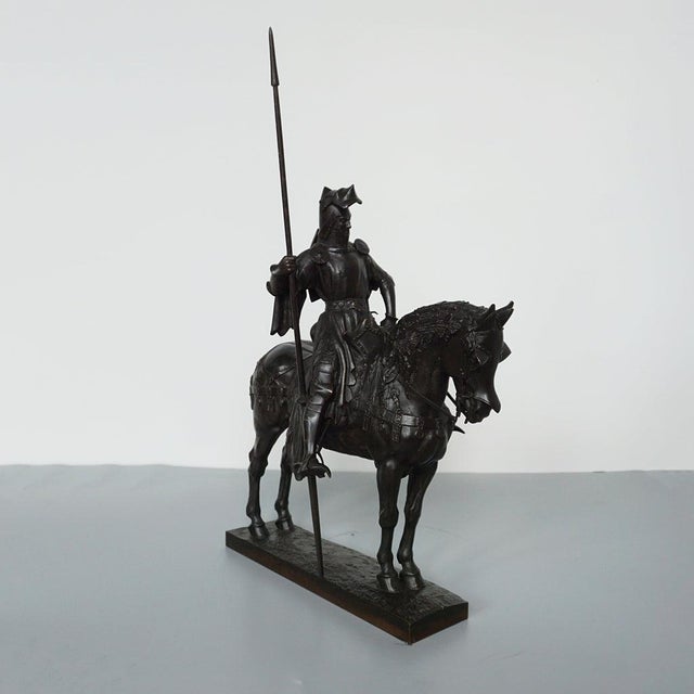 Metal Emmanuel Fremiet, Louis d'Orléans, Original Bronze Sculpture, 1890s-1910s For Sale - Image 7 of 12