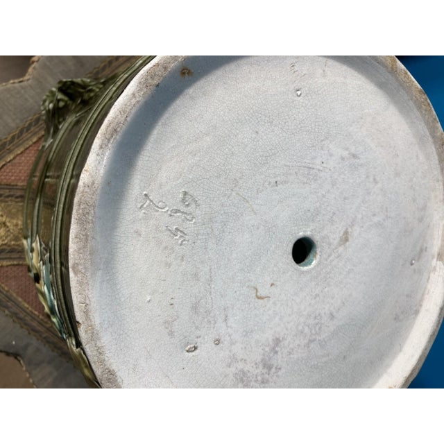 Early 20th Century Art Nouveau Vase Cache Pot Barbotine Ceramic Gustave De Bruyn Lille For Sale - Image 14 of 14