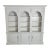 1990s Pulaski White Neoclassical Two-Piece Bookcase Unit For Sale