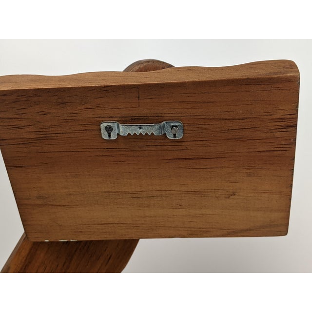 Mid-Century Primitive Rustic Brown Wood Wall-Mounted Shelf Sconces – Pair For Sale - Image 9 of 13