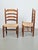Set of 2 vintage brutalist Charlotte Perriand style wood wicker chair '60s Set of 2 French dining room chairs in Charlotte...