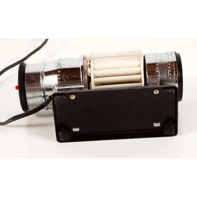 Chrome Vintage Mid Century Modern Model Jet Engine Desk Fan For Sale - Image 8 of 9