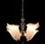 Elegant Murano Glass Leaf Chandelier Features 5 Hand Blown Murano Shades Brass Frame with Black Resin Center Pieces Height...