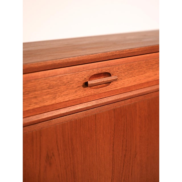 Brown Scandinavian Teak Sideboard, 1960s For Sale - Image 8 of 11