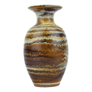 Vintage Glenn Spangler Studio Pottery Banded Stoneware Vase Signed