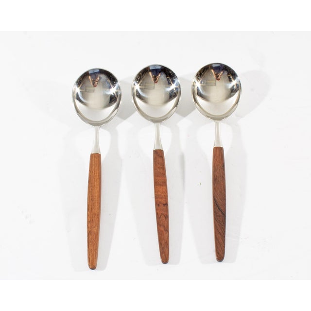 Lundtofte 1960s “Opus” Lundtofte Rosewood Handle Serving Pieces Designed by Tias Eckhoff For Sale - Image 4 of 9