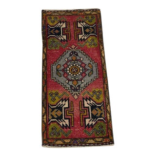 Oushak Vintage Decorative Wool Carpet For Sale