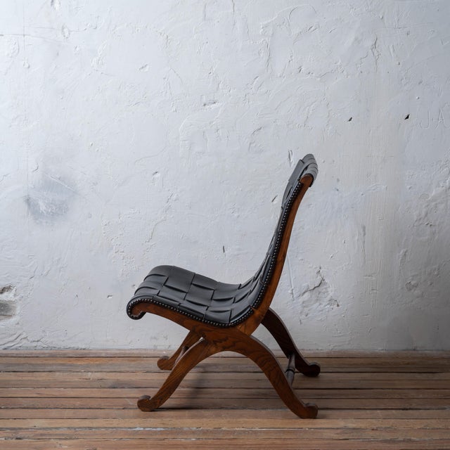 Black Pierre Lottier Leather Lounge Chair, 1960s For Sale - Image 8 of 18