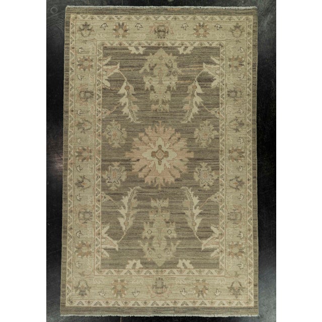 Black Oushak Rug 3'2" x 5' #21337 For Sale - Image 8 of 8