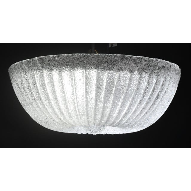 1970s Italian Midcentury Murano Glass Flush Mount Light Barovier Style, 1970s For Sale - Image 5 of 13
