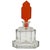 Art Deco 1930s Art Deco Karl Palda Style Geometric Crystal Perfume Bottle W/ Coral Red Stopper For Sale - Image 3 of 9