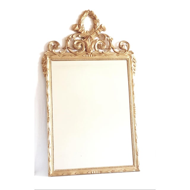 1950s Louis XVI Style Gilt Mirror, 1950 For Sale - Image 5 of 11