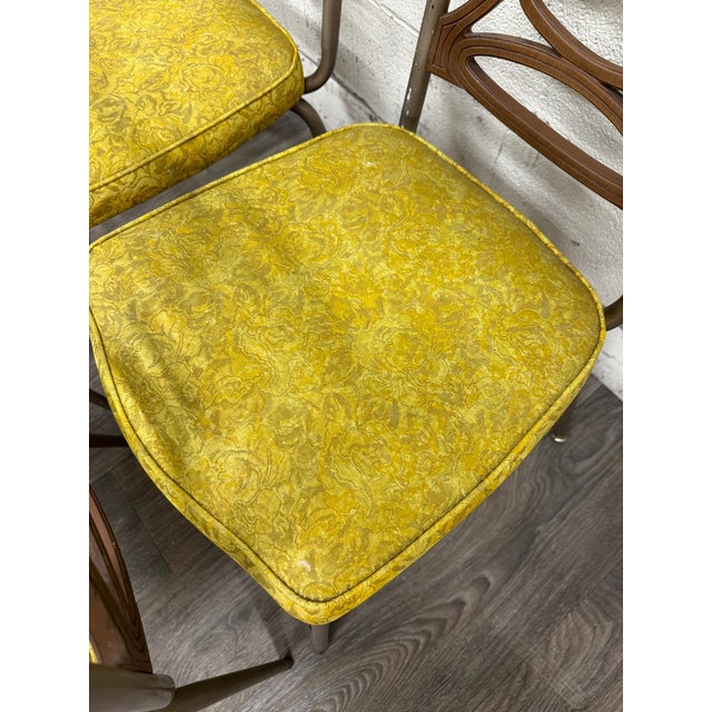 Yellow Vintage Brody Seating Company Mid Century Modern Dining Chairs - Set of 4 For Sale - Image 8 of 14