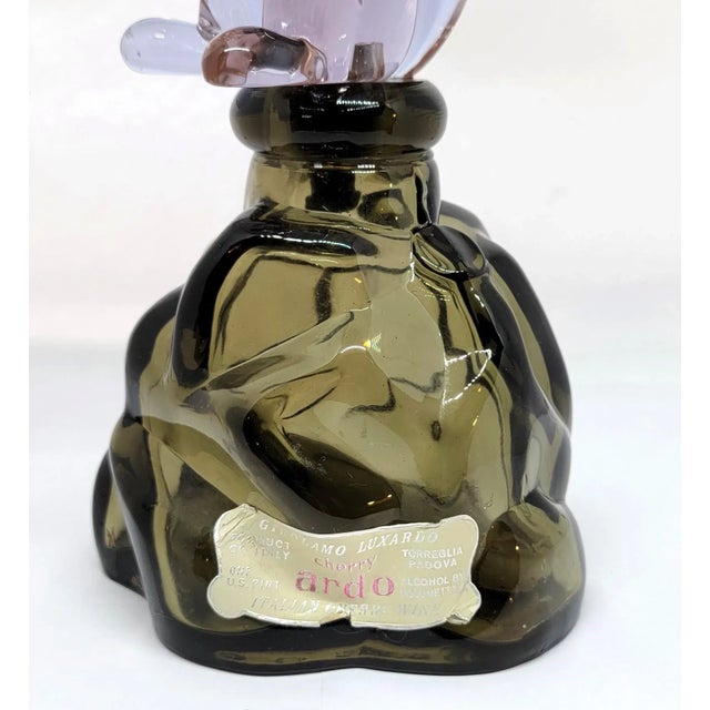 Archimede Seguso for Girolamo Luxardo Alabastro Murano Squirrel 1960's Decanter Glass Sculpture Signed For Sale - Image 6 of 12