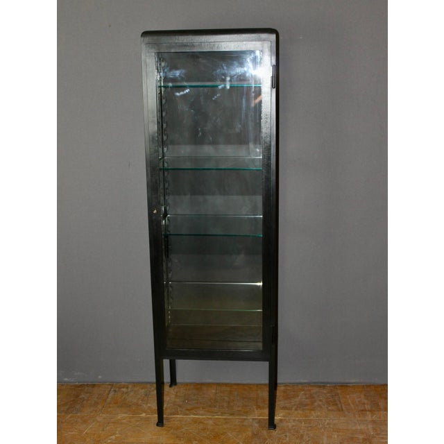 Black Lacquered Iron Display Case, 1950 For Sale - Image 14 of 16