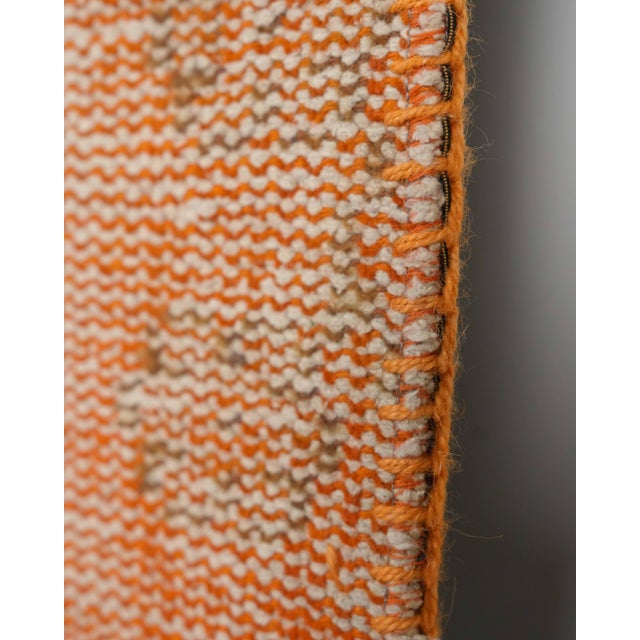 Textile Vintage Orange Patchwork Turkish Runner Rug - Handwoven Boho Carpet For Sale - Image 7 of 10