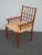 French Country Vintage French Country Brown Rush Oversized Side Chair For Sale - Image 3 of 13