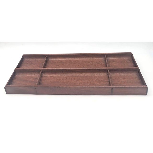Mid-Century Modern Mid 20th Century Danish Teak Wood Drawer Tray Organizer or Vide Poche For Sale - Image 3 of 11