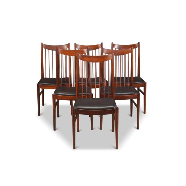 Arne Vodder Model 422 Highback Dining Chairs in Rosewood by Arne Vodder - Set of 6 For Sale - Image 4 of 4