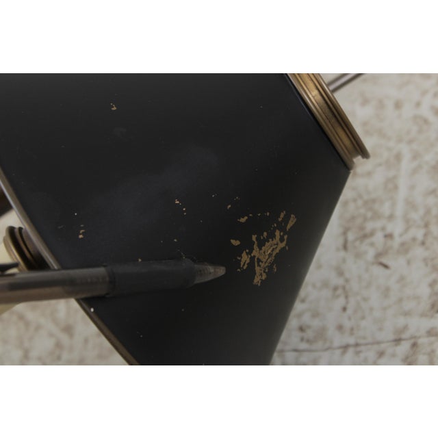 1970s Traditional Chapman Lighted Sconces W. Tole Shades - a Pair For Sale - Image 12 of 13