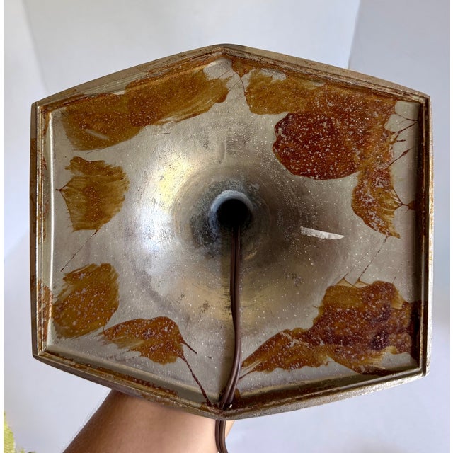 1960s Brass & Walnut Veneer Sculptural Table Lamp Attributed to Laurel Lamp Company For Sale - Image 13 of 13