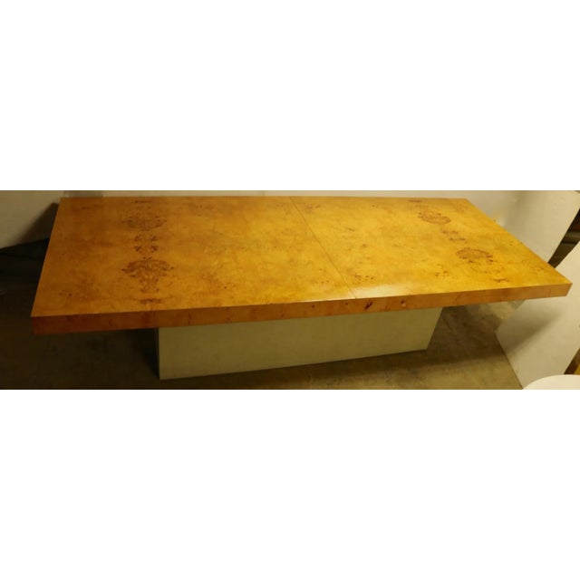 Ginormous Burl Top Conference Dining Table after Baughman For Sale - Image 10 of 12