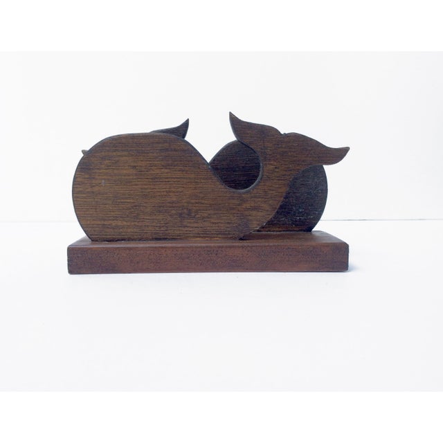 Vintage Nantucket Wooden Whale Nautical Napkin Holder Chairish