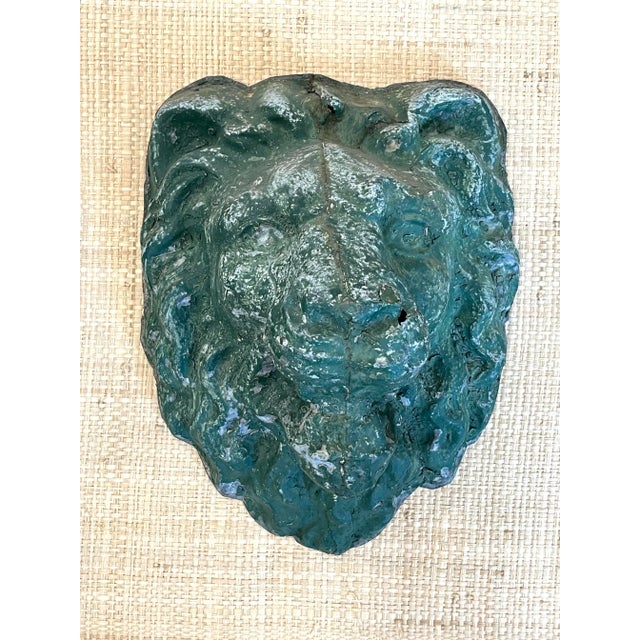 Antique Zinc Architectural Lion Heads - a Pair For Sale - Image 4 of 9