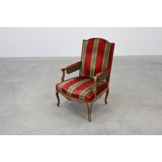 Brown Antique French Louis XIV Chair in Oak, 1800s For Sale - Image 8 of 18