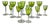 Antique Baccarat Green Crystal Glassware Set, Set of 12 For Sale
