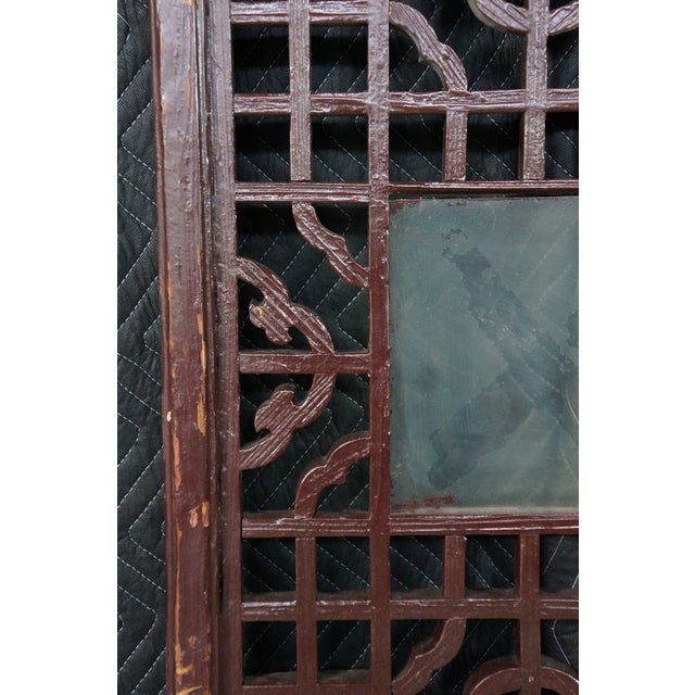 Vintage Chinese Hardwood Pierced Lattice Wall Hanging Panels Screen Chinoiserie For Sale - Image 10 of 17