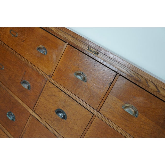 Large Dutch Oak Apothecary Cabinet, 1930s For Sale - Image 9 of 18