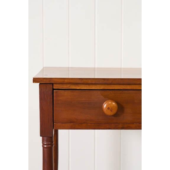 Brown Antique American One Drawer Cherry Side Table (C. 1850) For Sale - Image 8 of 10