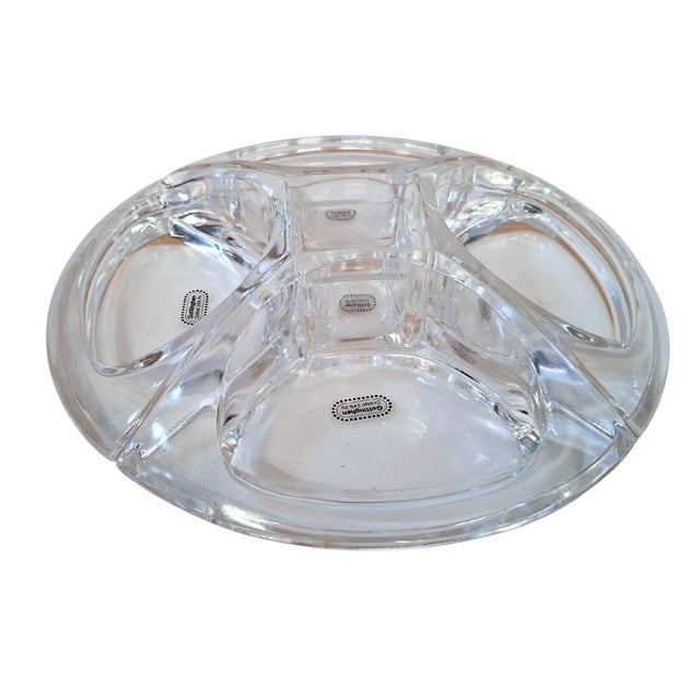 Glass Vintage Antipasto Tray in Lead Crystal from Gottinghen, Italy, 2000s For Sale - Image 7 of 7