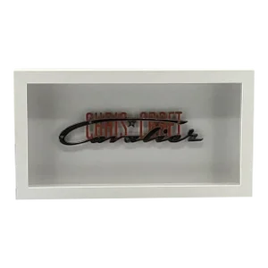 Vintage Framed Chrome Chris Craft Boat Logo