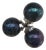 Art Deco Three Sphere Chandelier in Hand-Blown Millefiori Glass and Chrome from Murano, 1930s For Sale