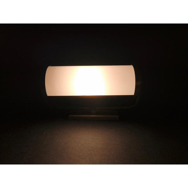 White Bauhaus Brass Wall Lamp with Adjustable Glass Shade, 1930s For Sale - Image 8 of 9